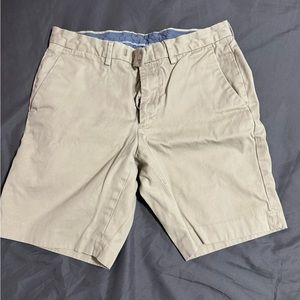 J Crew Shorts Mens 30”  W 9 “ L Beige Solid Chino Slim